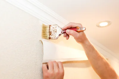 Pose de papier peint à Macé — revêtements muraux et toiles de verre